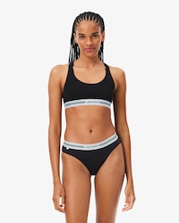 Bralette de algod&oacute;n el&aacute;stico con cinta en contraste