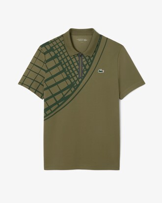 Polo de tenis estampado de corte ajustado Ultra-Dry