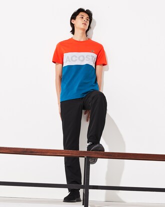Camiseta de hombre Lacoste SPORT en algodón color block con inscripción