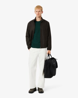 Jersey de cuello redondo de lana cardada