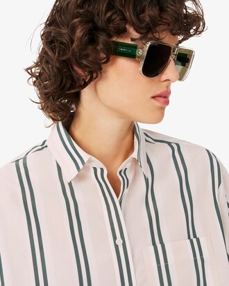 Camisa oversized de popel&iacute;n de algod&oacute;n