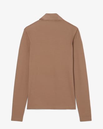 Polo de seda de manga larga y corte ajustado Runway