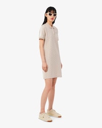 Vestido polo de corte ajustado de jacquard con monograma