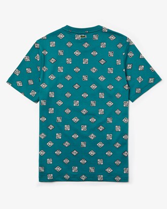 Camiseta unisex Lacoste LIVE en algodón con estampado de cashmere y cuello redondo