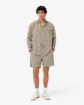 Camisa de corte regular de algod&oacute;n estampado