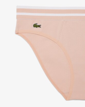 Slips de algod&oacute;n con cintura de rayas