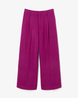 Pantalón sastre de corte amplio de lana flameada Runway