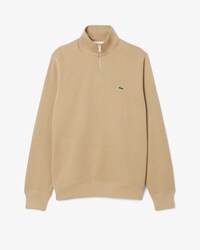 Sudadera de interlock con cuello alto y cremallera