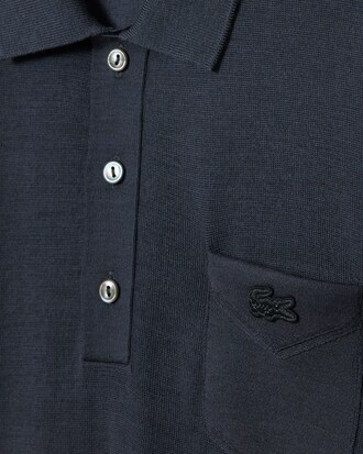 Jersey de hombre de lana merino con cuello polo Runway