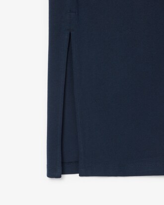 Vestido camisero de punto jersey con ribete en contraste