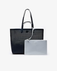 Bolso tote Anna piel reversible bolsa extraíble perforada