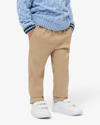 Pantalón de tela de gabardina de algodón elástico