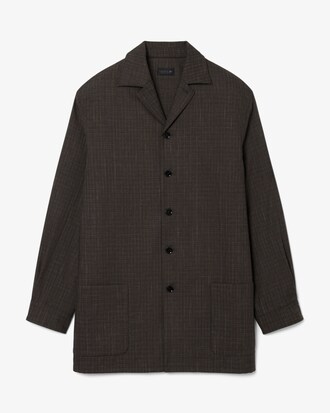 Sobrecamisa de lana estampada Runway