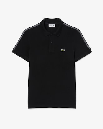 Polo de rayas con logotipo de corte regular