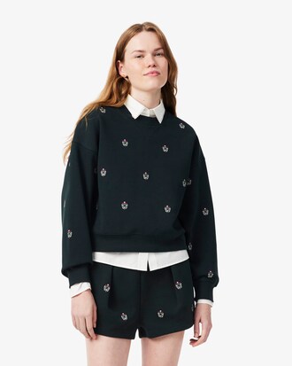 Sudadera oversized de piqu&eacute; con bordado