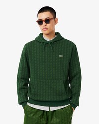 Sudadera con capucha de felpa con monograma