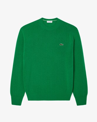 Jersey de cuello redondo de lana cardada
