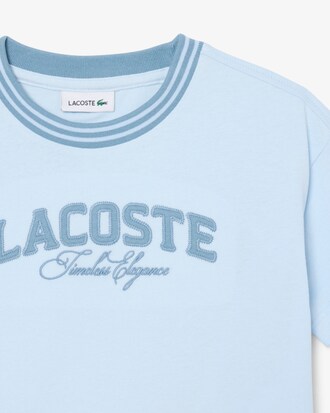 Camiseta de algod&oacute;n con detalles de marca Lacoste