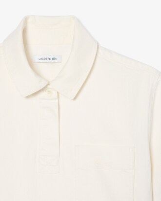 Polo oversized de tejido denim ligero