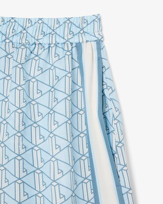 Pantalón corto vaporoso con estampado de monograma