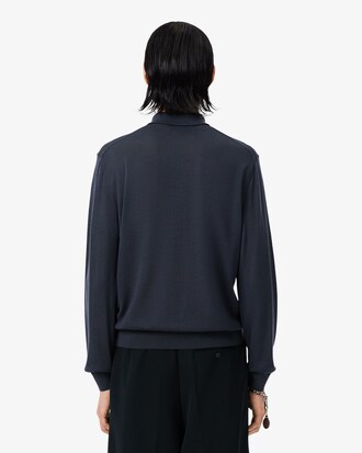 Jersey de hombre de lana merino con cuello polo Runway