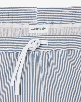 Short de baño texturizado de rayas de largo medio