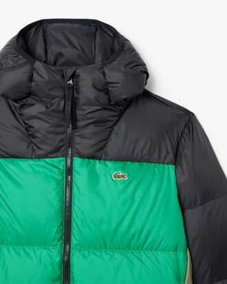 Chaqueta acolchada impermeable con bloques de color