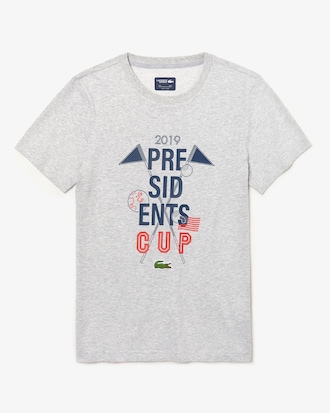 Camiseta de hombre Presidents Cup en mezcla de algodón estampado transpirable