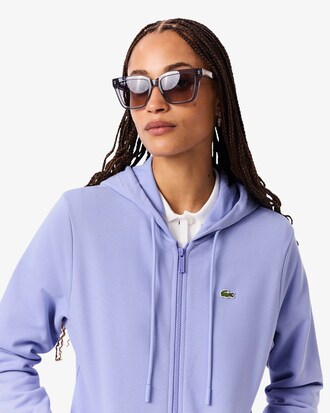 Sudadera con capucha de felpa con cremallera