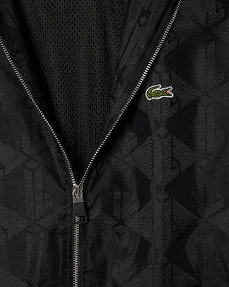 Chaqueta de chándal cropped con monograma
