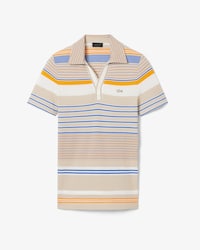 Polo de piqu&eacute; de rayas de corte ajustado Runway