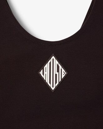 Camiseta de tirantes de satén con insignia Runway