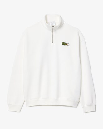 Sudadera con cremallera en el cuello de corte amplio con detalle de insignia