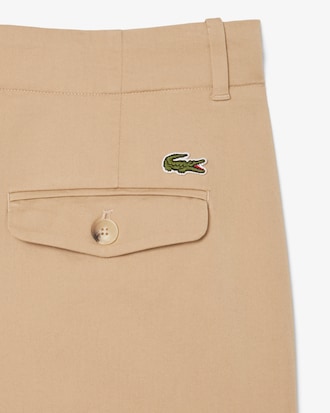 Pantalón chino de corte amplio de tela de gabardina elástica