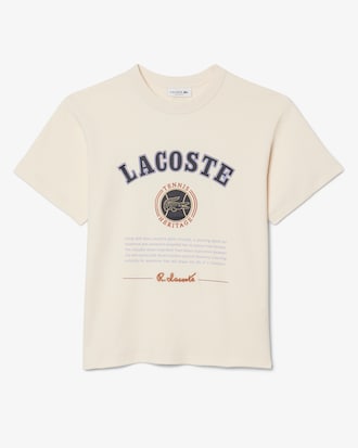 Camiseta estampada de interlock de corte ajustado