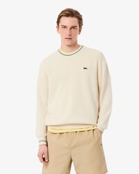 Jersey ligero de crepé de algodón de rayas