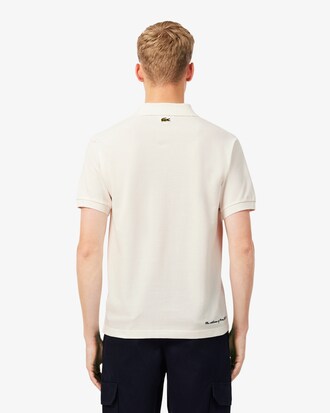 Polo de corte cl&aacute;sico de petit piqu&eacute; estampado