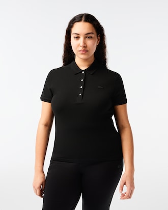 Polo de mujer Lacoste en piqué de algodón stretch