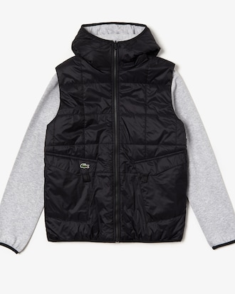 Chaqueta reversible de hombre Lacoste SPORT bicolor con cremallera y capucha