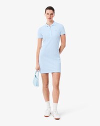 Vestido polo de corte ajustado de minipiqu&eacute; el&aacute;stico
