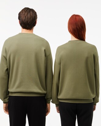 Sudadera de felpa de corte amplio con detalle de insignia