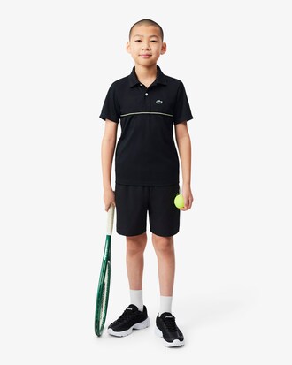 Polo de piqu&eacute; de rayas con detalles de marca Ultra Dry