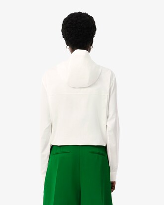 Chaqueta exterior oversize con capucha de algod&oacute;n