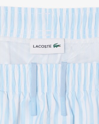 Short de ba&ntilde;o de rayas de largo medio