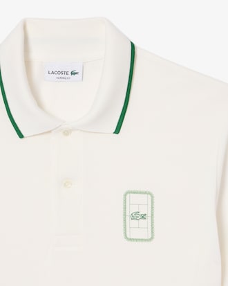Polo de piqu&eacute; estampado de corte cl&aacute;sico
