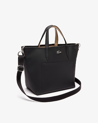 Bolso tote Anna lona piqu&eacute; reversible cremallera y doble posici&oacute;n