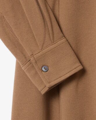 Vestido de petit piqu&eacute; con cintur&oacute;n y cuello polo