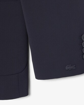 Blazer de piqu&eacute; con ca&iacute;da