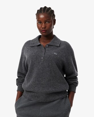 Jersey de cuello alto de lana cardada