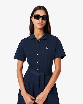 Vestido polo con vuelo de minipiqué